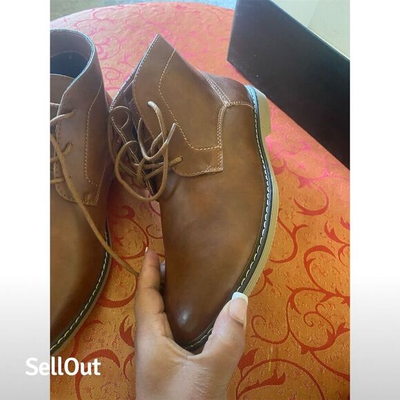 Nine West Men\'s Brown Chukka Boots Size 8.5 Lace Up Casual main image 5